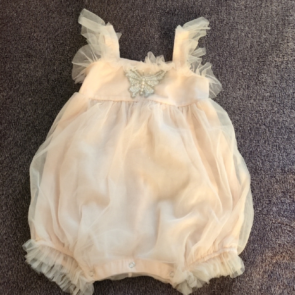 Tutu Du Monde Cream Baby Romper